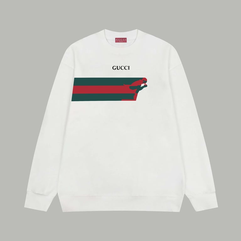 Gucci Limited Edition Ski Logo Belt Letter Print Terry Long-Sleeve Sweatshirt