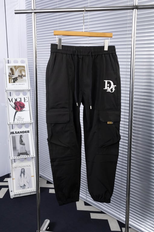 Dior Black Logo Cargo Track Pants