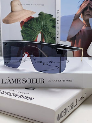 Dior Blue Solid Shield Sunglasses