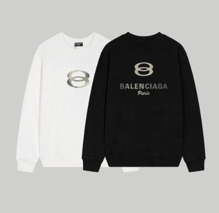 Balenciaga's new double-ring letter print crewneck sweatshirt