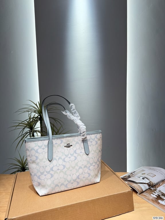 City Tote Bag in Pastel Signature Canvas