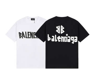 2025🆕 Balenciaga Metallic Tape Logo Print Short-Sleeve T-Shirt