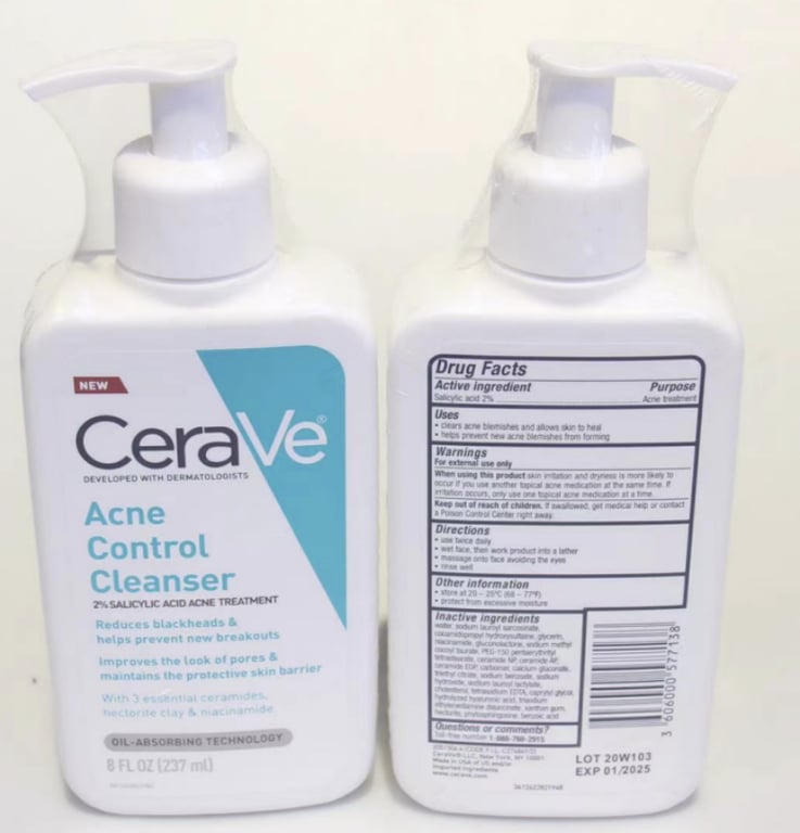 acne control cleanser -237ml