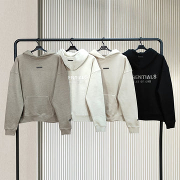 Fear of God Essentials Black Label Mini Logo Pullover Hoodie