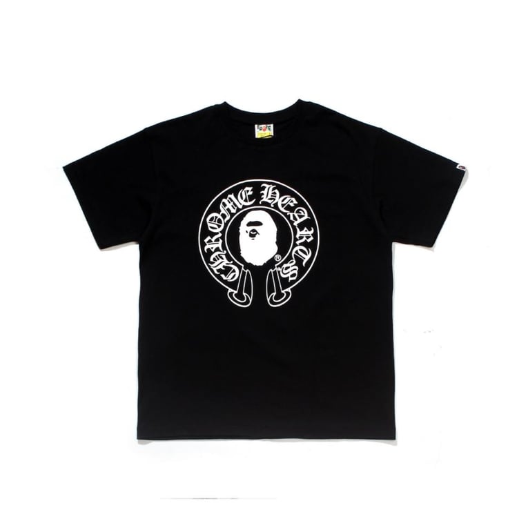 Black BAPE x Chrome Hearts Collab T-Shirt