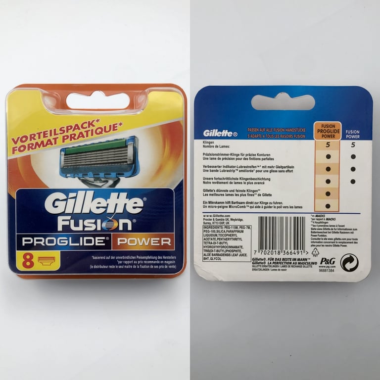 Gillette Blue + Orange * 8