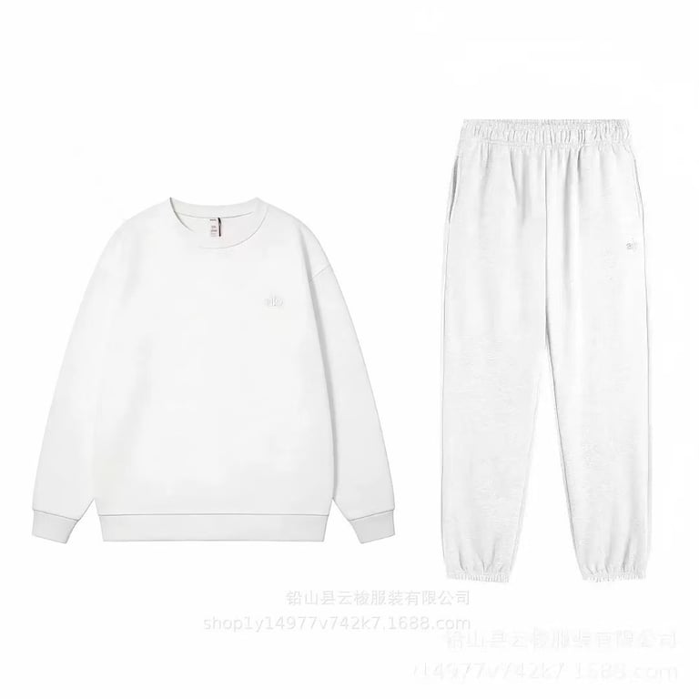 ALO White Crew Neck Jogger Suit