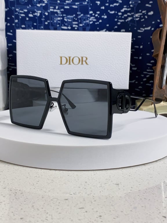 Dior Black Square Sunglasses with CD Logo