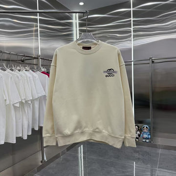 Gucci crew neck long-sleeved sweatshirt lettering mold + silicone craftsmanship