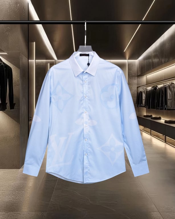 Louis Vuitton gradient monogram digital print long-sleeved shirt
