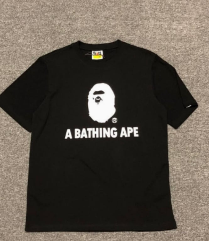 Black BAPE T-Shirt with "A BATHING APE" Logo