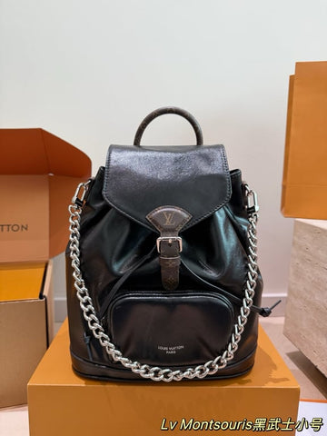 Louis Vuitton Montsouris Backpack (Black Leather)