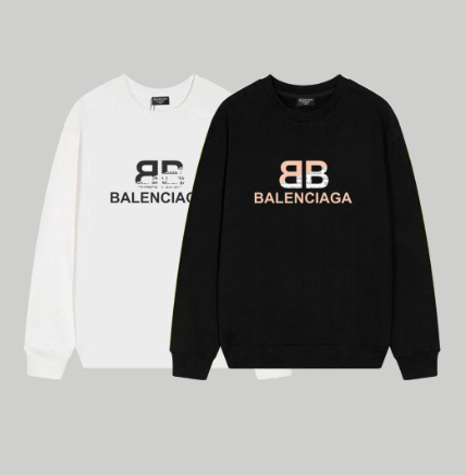 Balenciaga 23S New Double B Print Crew Neck Sweatshirt