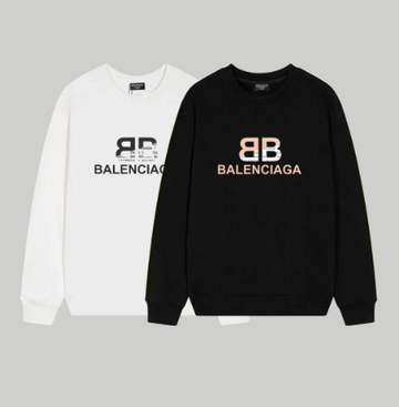 Balenciaga 23S New Double B Print Crew Neck Sweatshirt