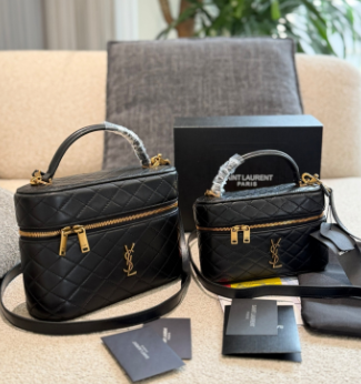 YSL Saint Laurent Gaby Vanity Makeup Bag: SAINT LAURENT launches the new Gaby Vanity makeup bag.