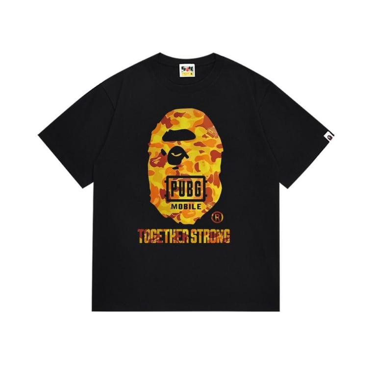 Black BAPE x PUBG Mobile Collab T-Shirt