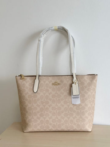 Signature Zip Top Tote Bag
