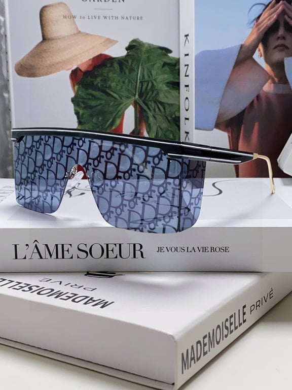 Dior Blue Monogram Shield Sunglasses