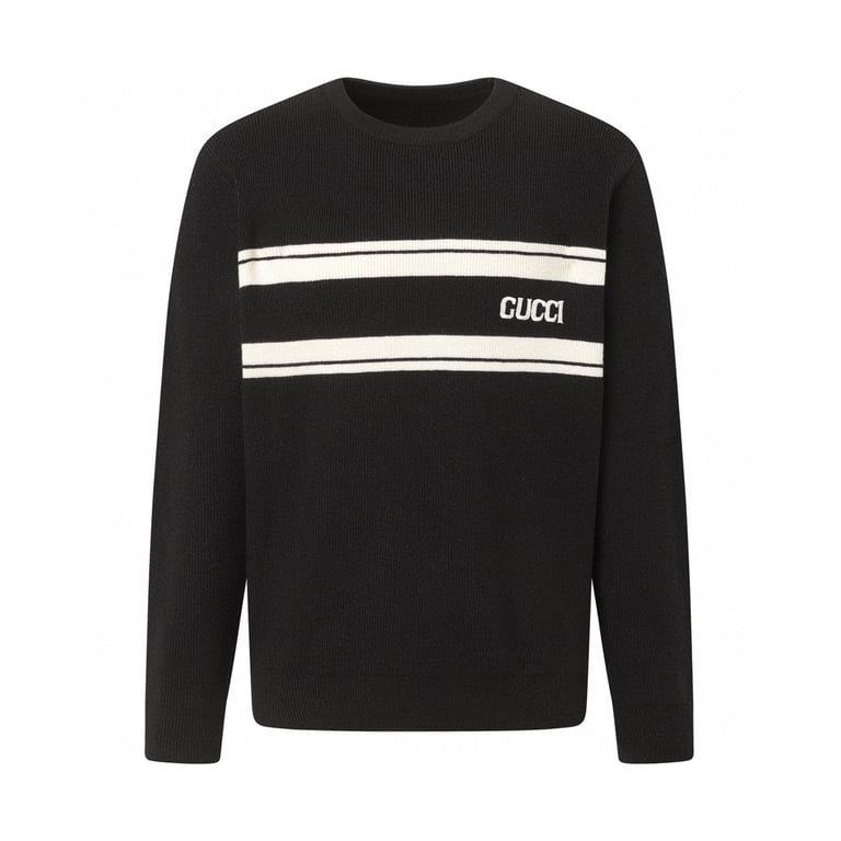 Gucci logo jacquard knit long-sleeved crew neck sweater