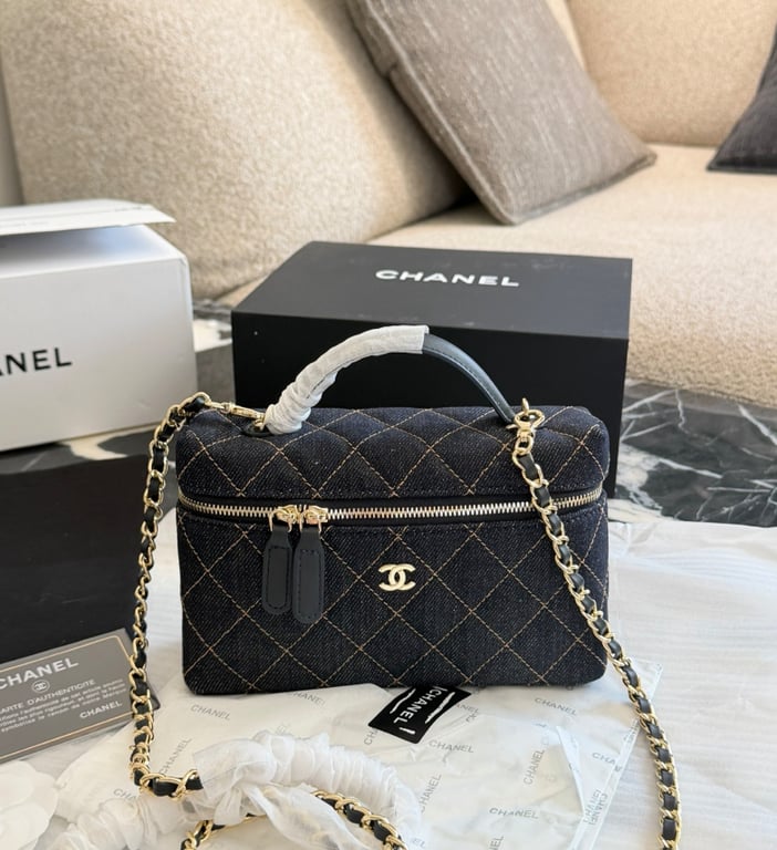 Chanel 
26P Denim Lunch Box Bag