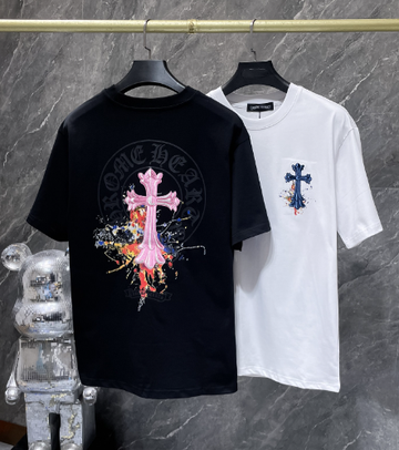 Chrome Hearts Paint-Splatter Cross Tee