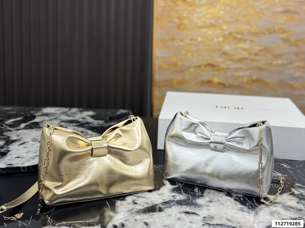 Dior Bow Chain Bag (Metallic)