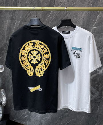Chrome Hearts Yellow Graffiti Horseshoe Tee