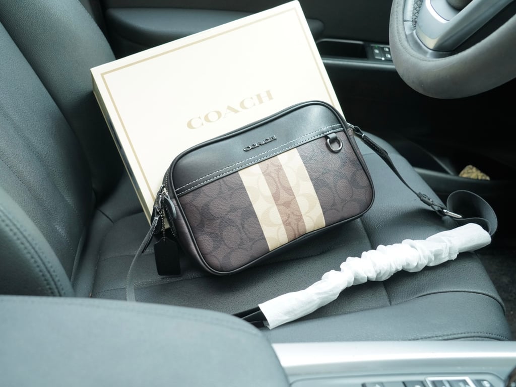 Jamie Camera Bag with Varsity Stripe