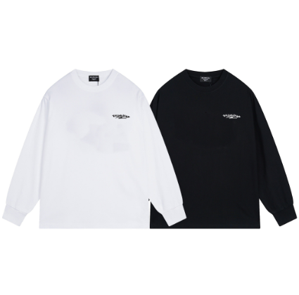 Balenciaga long-sleeved shirt with graffiti-style text print.