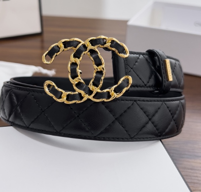 Chanel chain buckle women's belt