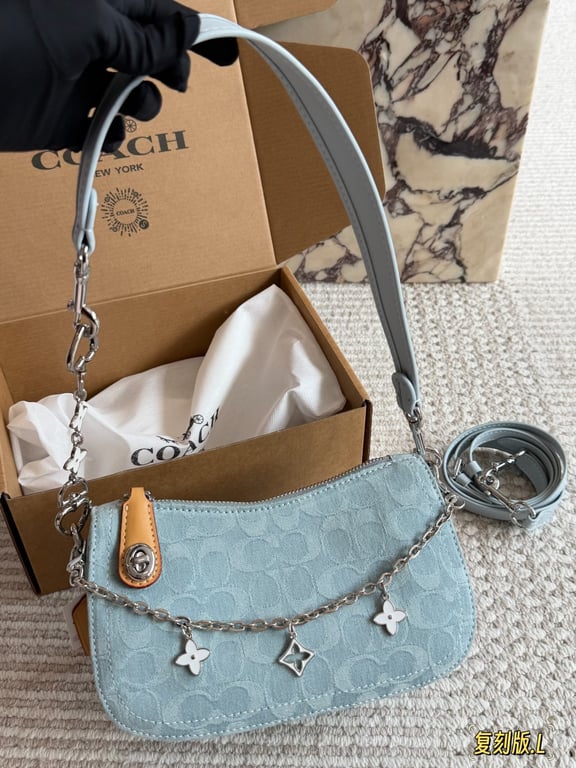 Teri Shoulder Bag with Chain & Flower Charms