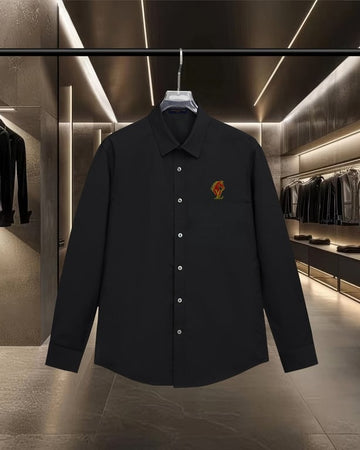 Louis Vuitton classic long-sleeved shirt with embroidered logo on the chest