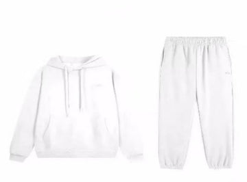 ALO White Hooded Jogger Suit