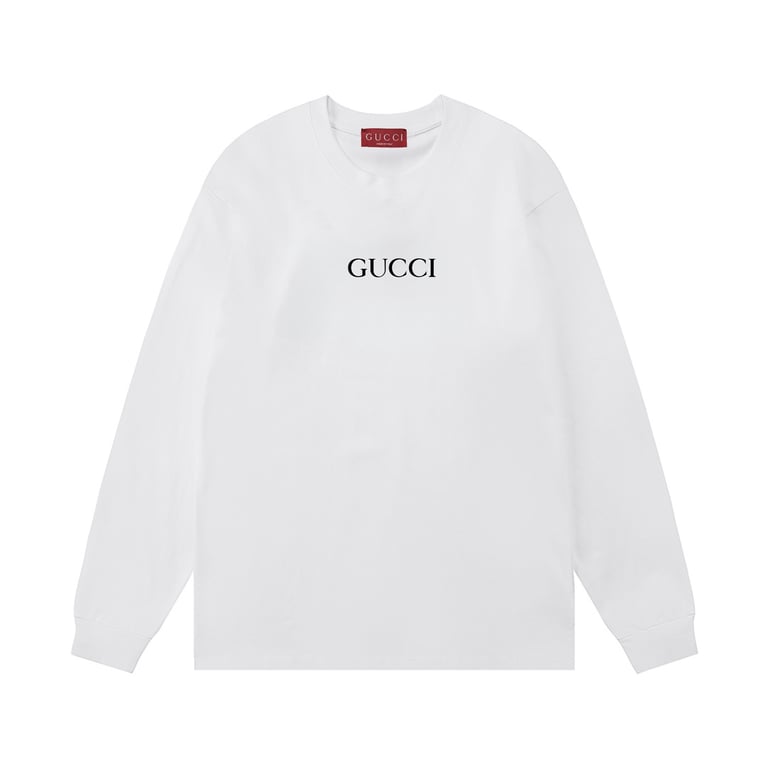 Gucci minimalist printed logo long-sleeved T-shirt with a touch of understated luxury.