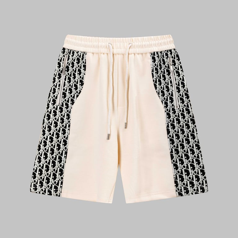 Dior Beige Sweat Shorts with Oblique Print Side Panels