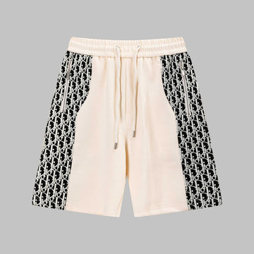 Dior Beige Sweat Shorts with Oblique Print Side Panels