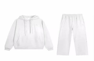 ALO White Hooded Straight-Leg Suit