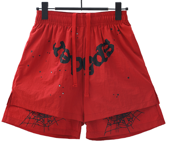 Sp5der Double-Layer Web Logo Swim Shorts