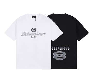 Balenciaga's new reverse double loop print short-sleeved shirt