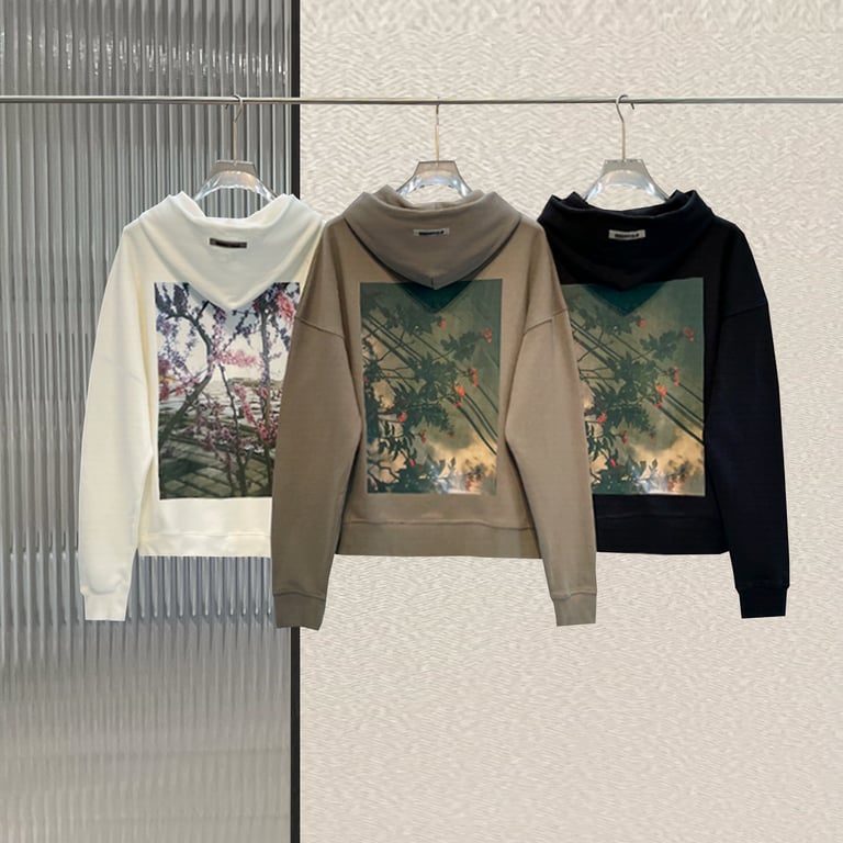 Fear of God Essentials Photo Print Floral Hoodie