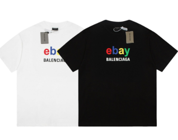 Balenciaga eBay collaboration printed short-sleeved shirt