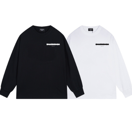 Balenciaga's new 1914 long-sleeved shirt with concealed logo print.