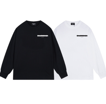 Balenciaga's new 1914 long-sleeved shirt with concealed logo print.