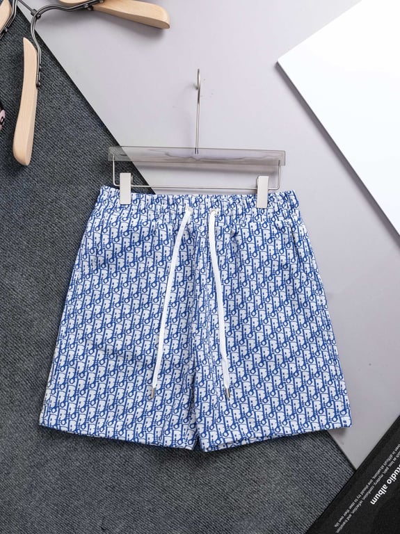 Dior Blue Oblique Print Swim Shorts