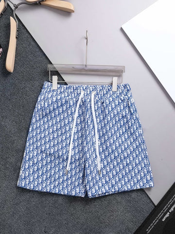 Dior Blue Oblique Print Swim Shorts