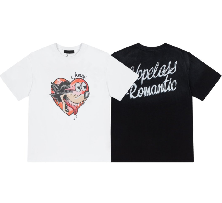 AMIRI Hopeless Romantic Wolf Heart T-Shirt