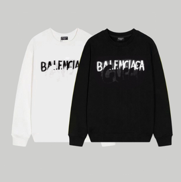 Balenciaga x Gucci 23S New Art Graffiti Print Crew Neck Sweatshirt