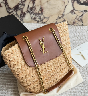 YSL Saint Laurent New Straw Woven Basket