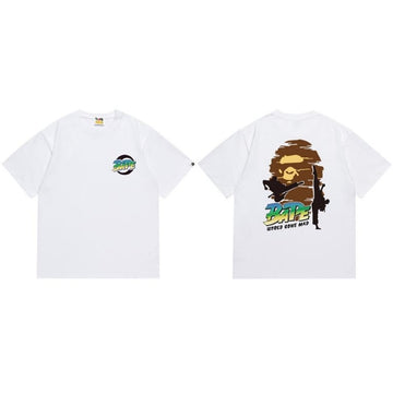 White BAPE Karate "World Gone Mad" T-Shirt