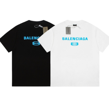 Balenciaga's new blue silicone print short-sleeved shirt